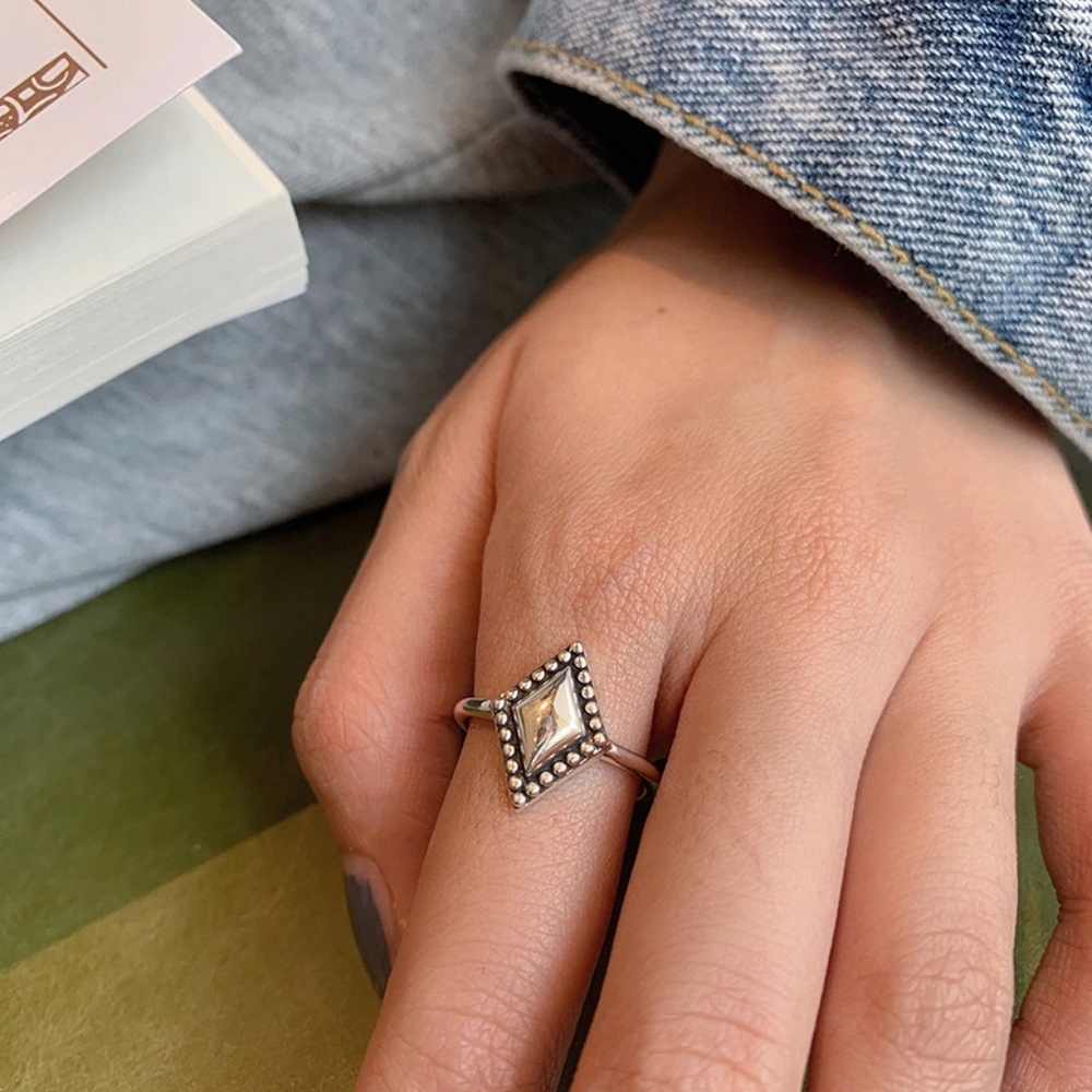 NEW Diamond Shaped Ring | 925 Sterling Silver - Picture 4 of 11